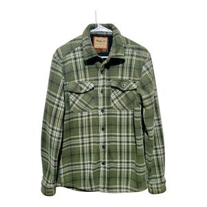 Men's Hawke & Co. Plaid Button Down Fleece Lined Jacket Size Small